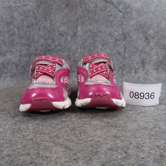 Saucony Shoes Baby 5 Athletic Sneaker Blaze Grid Pink Active Kid Easy On Comfort - Picture 3 of 12